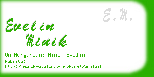 evelin minik business card